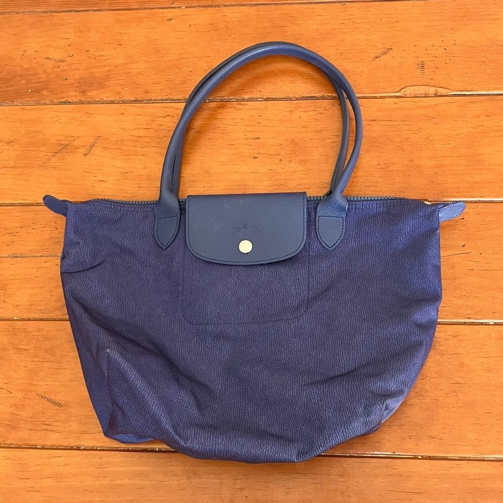 Blue Longchamp Modele Depose Purse Bag